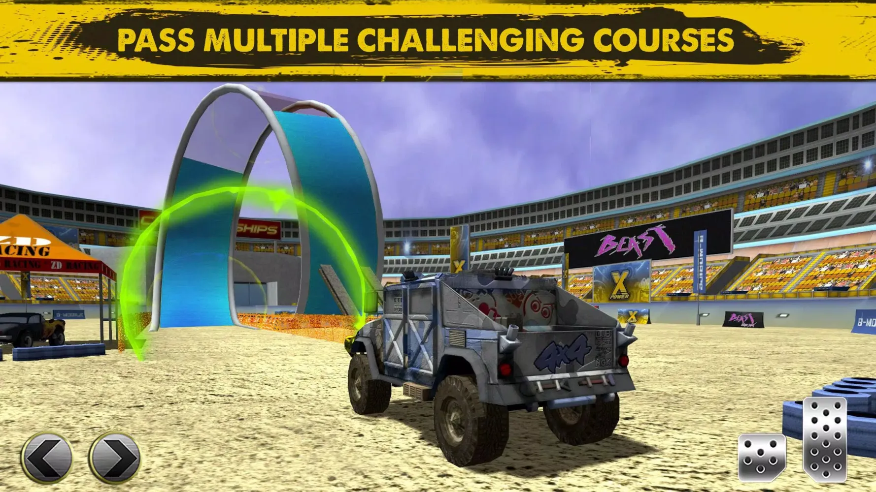 Tangkapan skrin 3D Monster Truck Parking Game