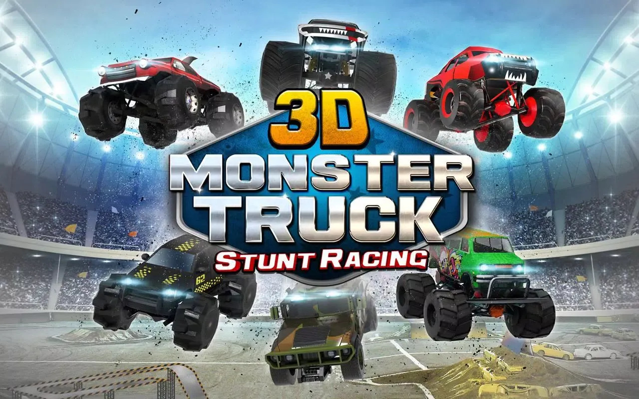 Tangkapan skrin 3D Monster Truck Parking Game