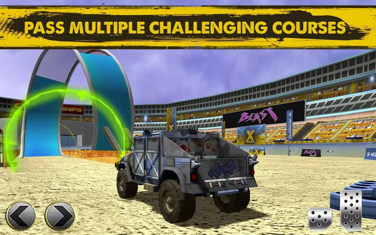 Tangkapan skrin 3D Monster Truck Parking Game
