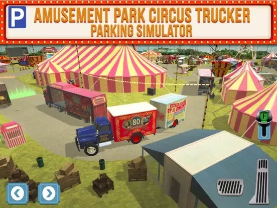Amusement Park Fair Ground Circus Trucker Parking Simulator iPad  Screenshots