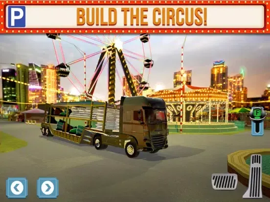 Amusement Park Fair Ground Circus Trucker Parking Simulator iPad  Screenshots