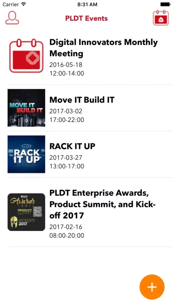 PLDT Events سکرین شاٹس