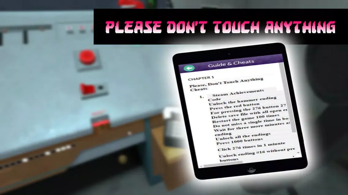 ภาพหน้าจอของ Guide for Please Do not Touch Anything Game
