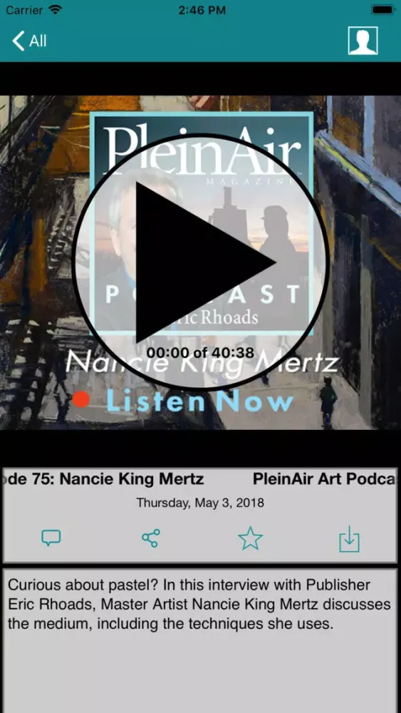 Ảnh chụp màn hình của Plein Air Art Podcast