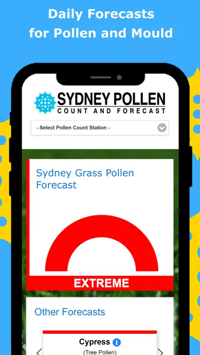 Zrzuty ekranu Sydney Pollen Count & Forecast