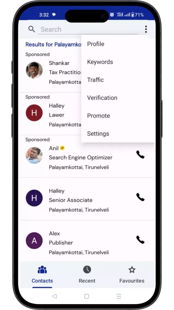 Telephone Directory App Screenshots