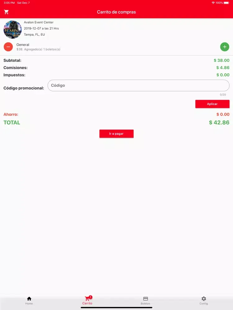 App Boletos iPad  스크린샷