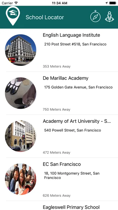 Screenshot di SchoolLocator