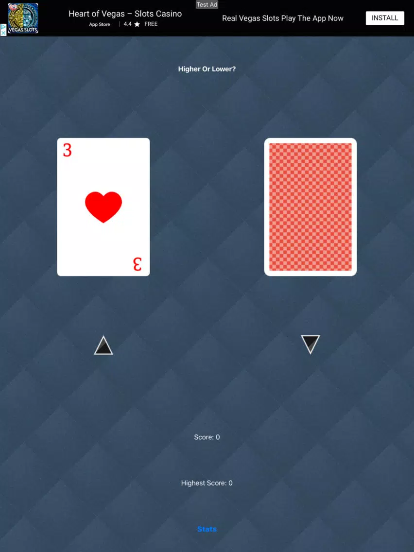 Tangkapan skrin High Or Low: The Card Game iPad 