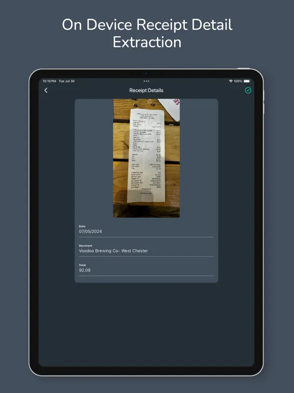 Tangkapan skrin ExpenseIt - AI Expense Report iPad 