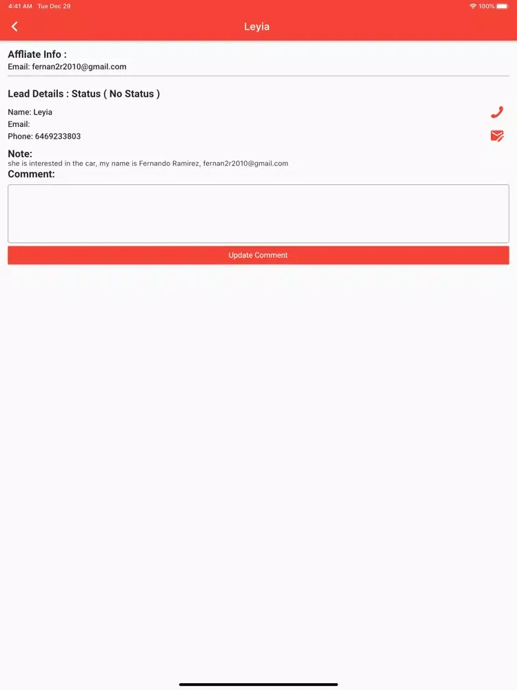 Genie Leads iPad  Screenshots