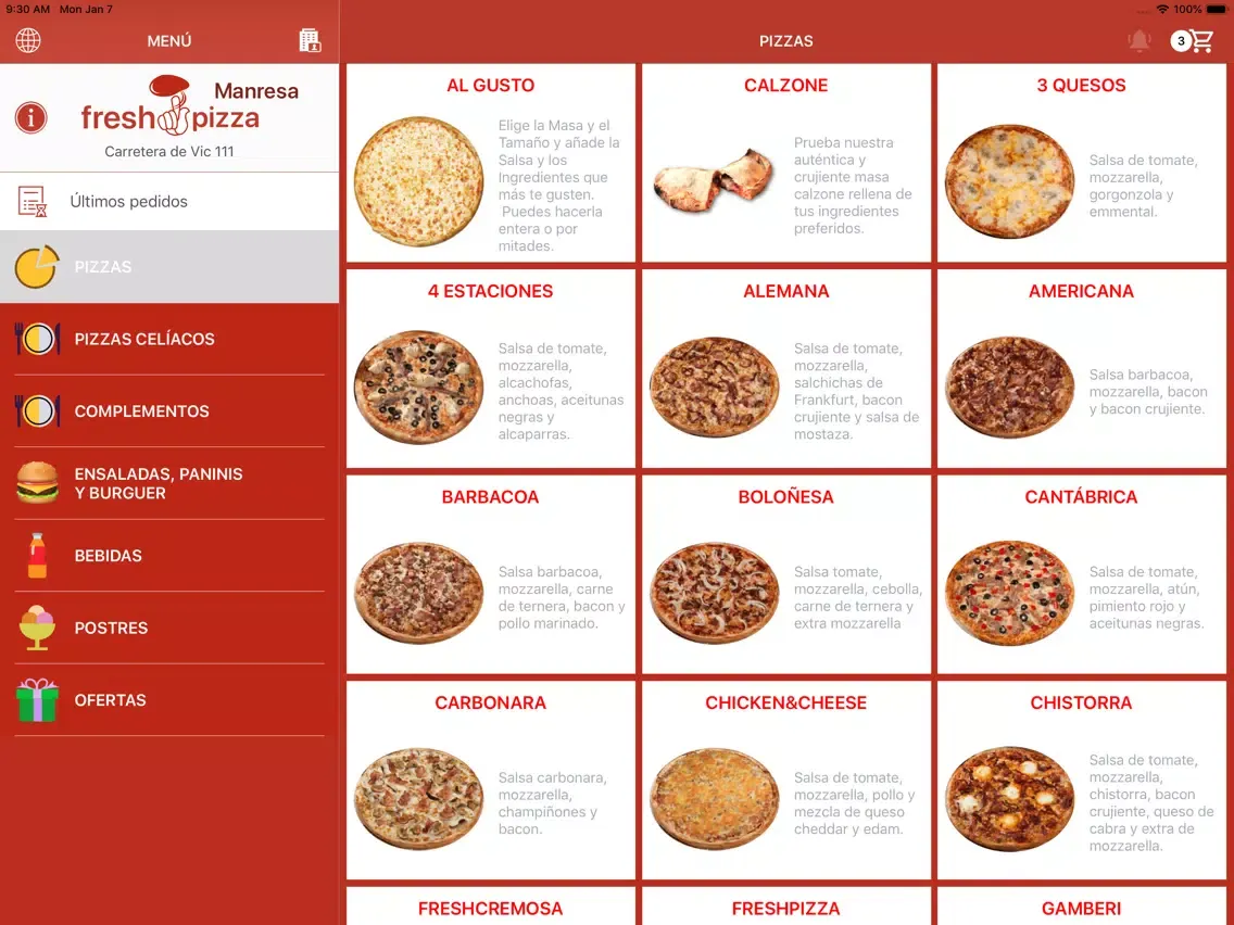 FreshPizza Manresa iPad  Screenshots