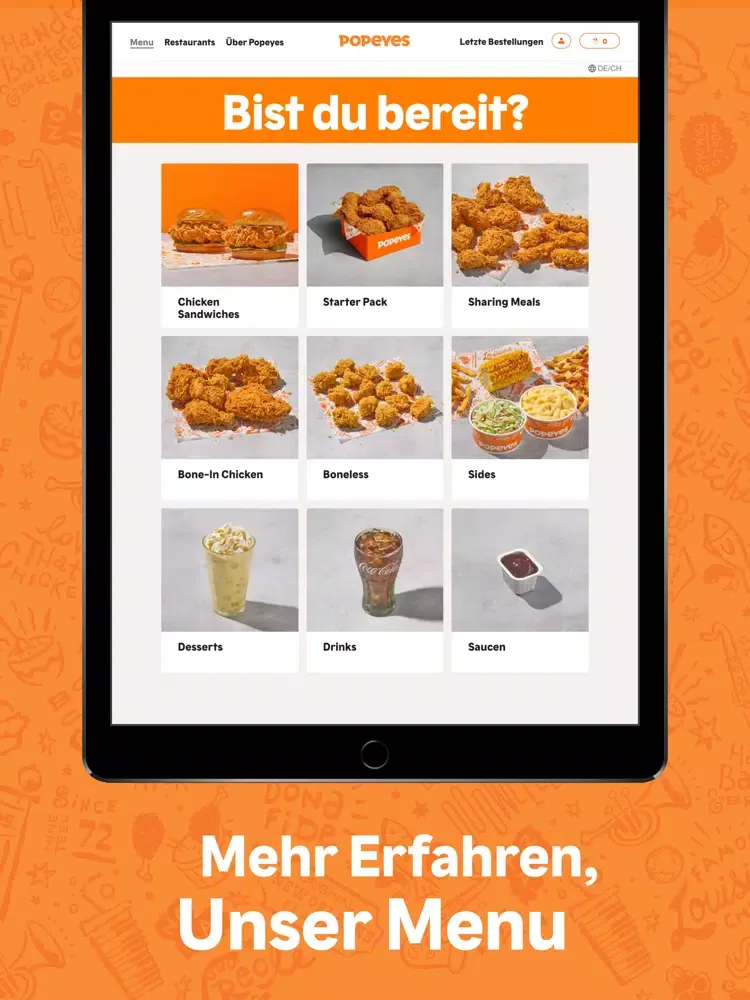 Zrzuty ekranu Popeyes Suisse iPad 