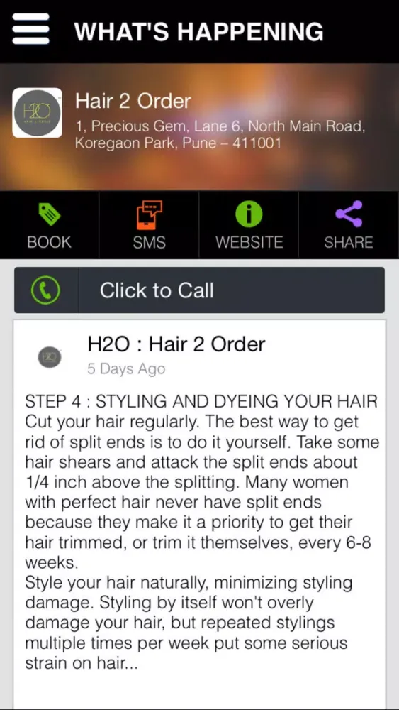 Tangkapan layar Hair 2 Order