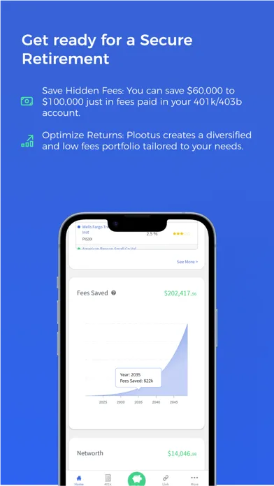 Plootus 401k/403b Simplified Screenshots