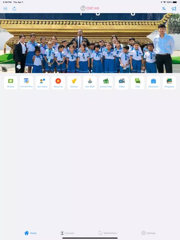 Tangkapan skrin CSES iPad