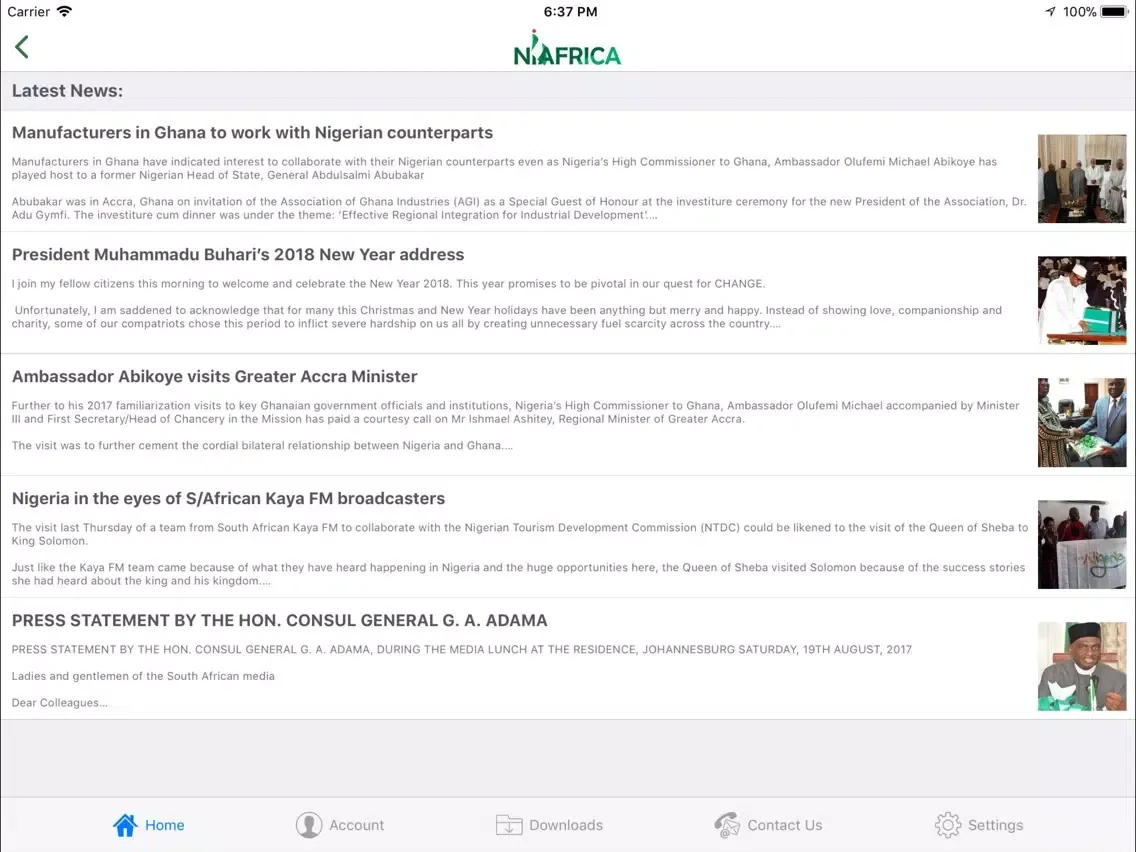 NIAFRICA iPad 应用截图