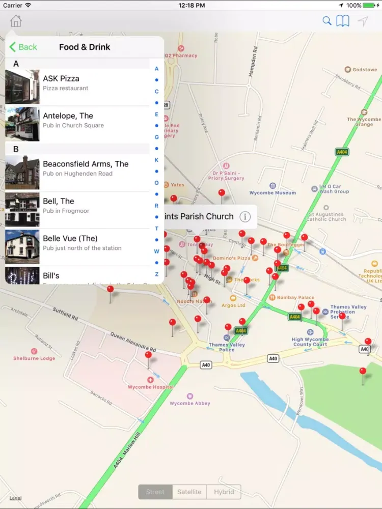 iWycombe iPad 应用截图