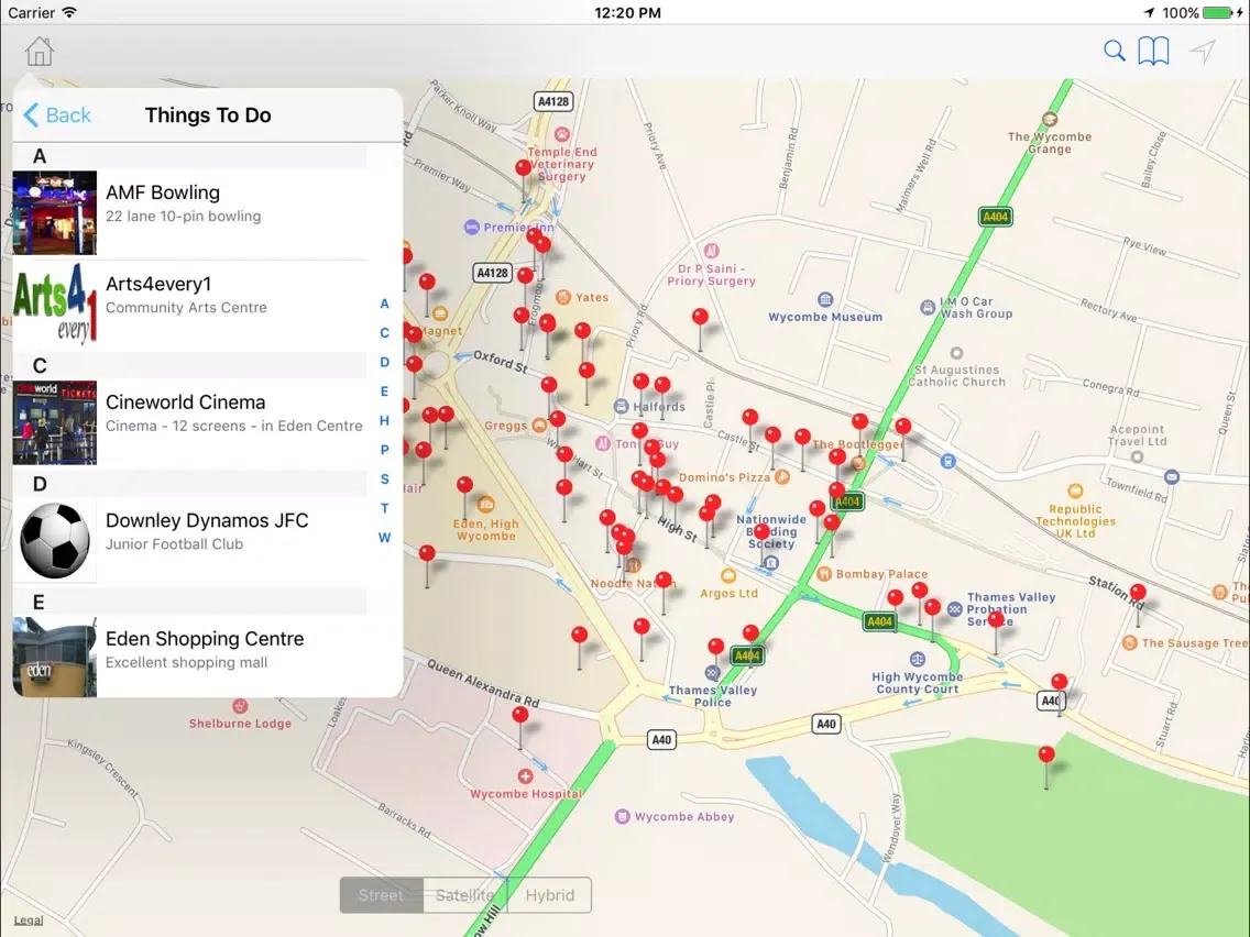 iWycombe iPad 应用截图