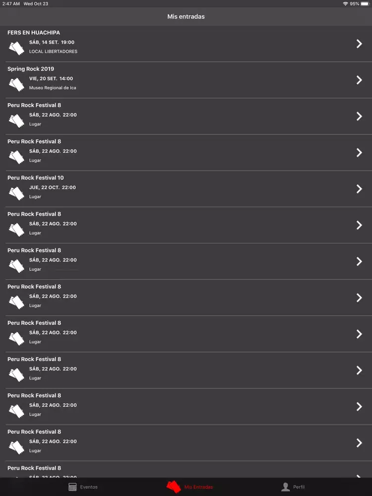 Plugmusix Conciertos iPad 應用截圖