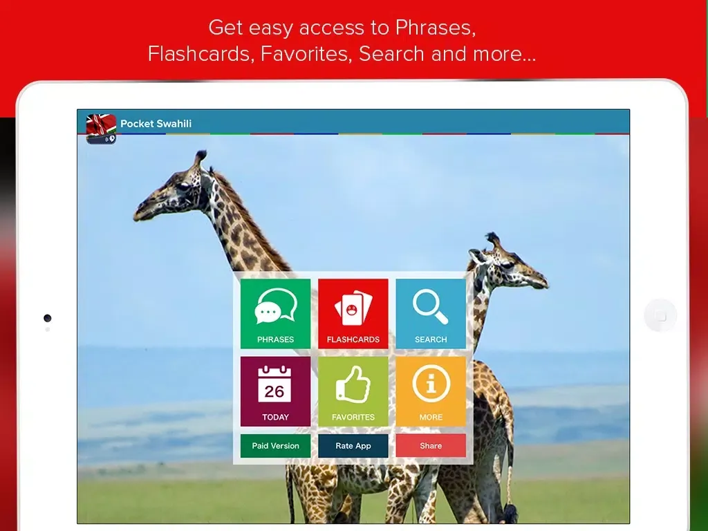Captures d'écran de Pocket Swahili - Essential Travel Phrases with Flashcards iPad 