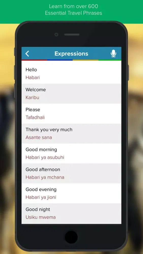 Captures d'écran de Pocket Swahili - Essential Travel Phrases with Flashcards