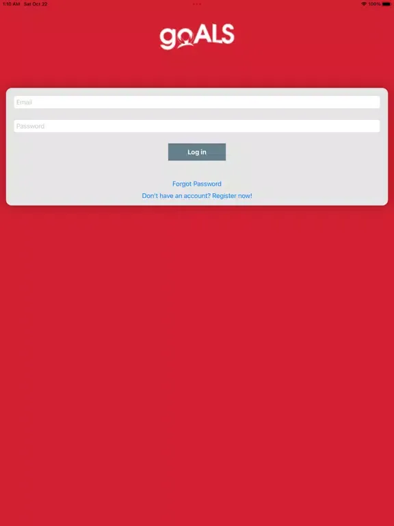 Ảnh chụp màn hình của goALS Caregivers App iPad 