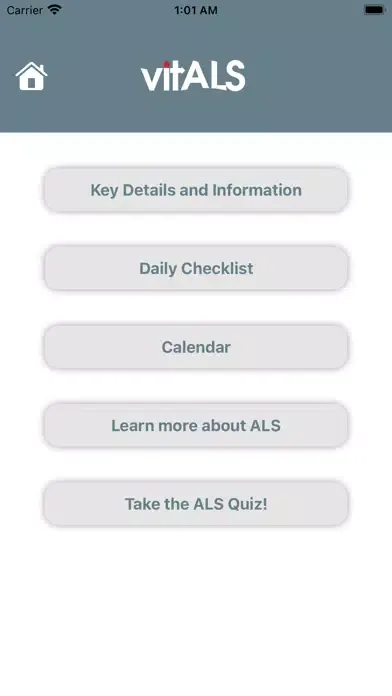 Ảnh chụp màn hình của goALS Caregivers App