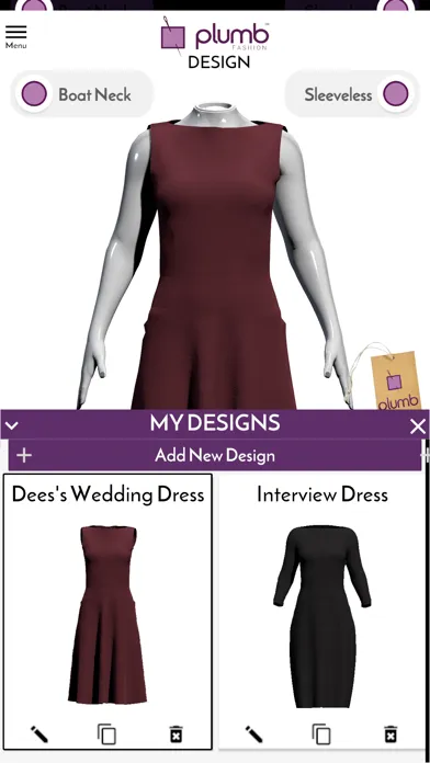 Capturas de tela do Plumb Fashion