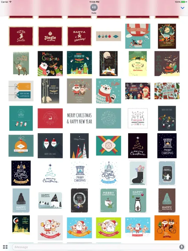 Christmas Card Stickers iPad  スクリーンショット