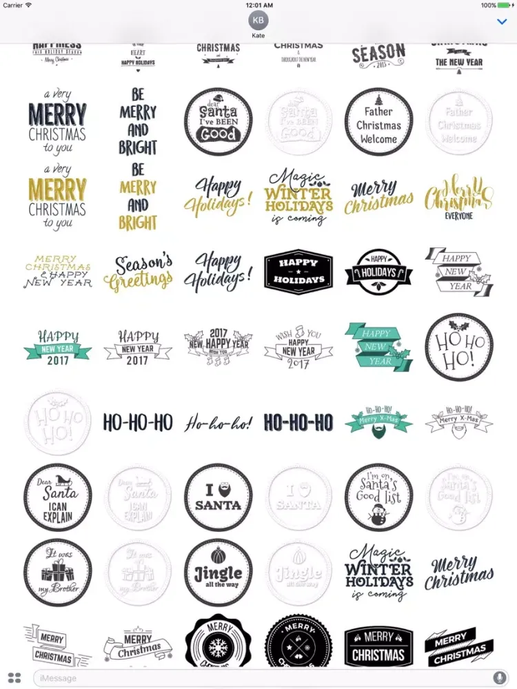 Captures d'écran de Christmas Overlays and Badges iPad 