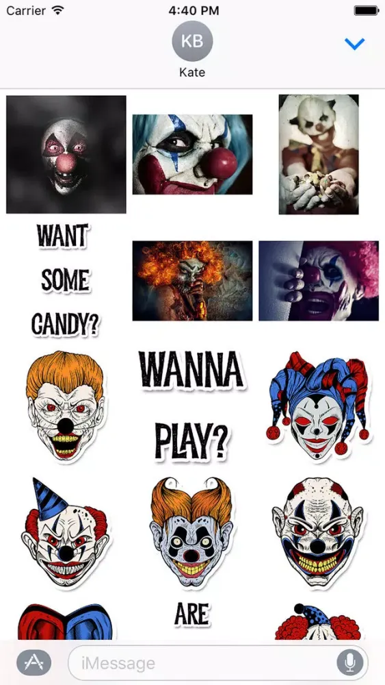 Creepy Clown Stickers スクリーンショット