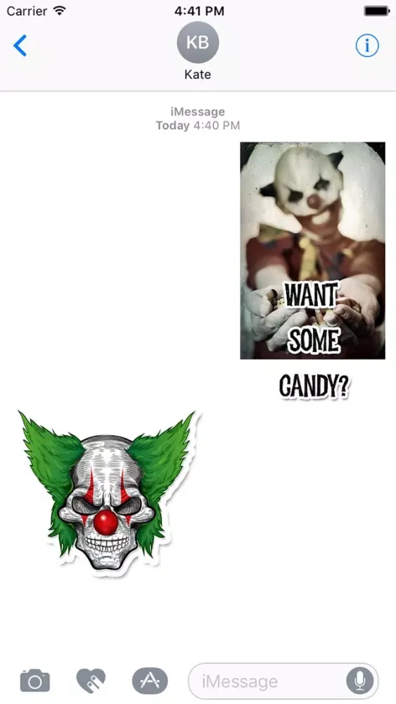 Creepy Clown Stickers スクリーンショット