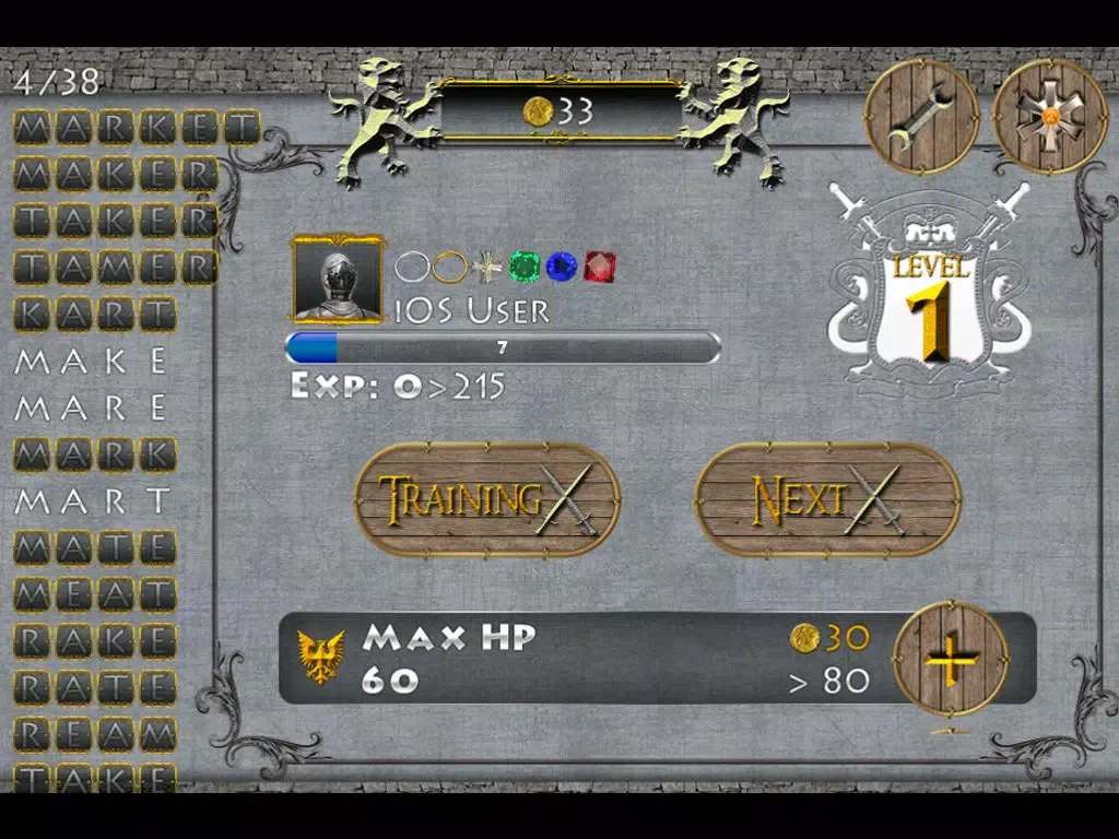 Anagram RPG - The Word of the Rings iPad  Screenshots