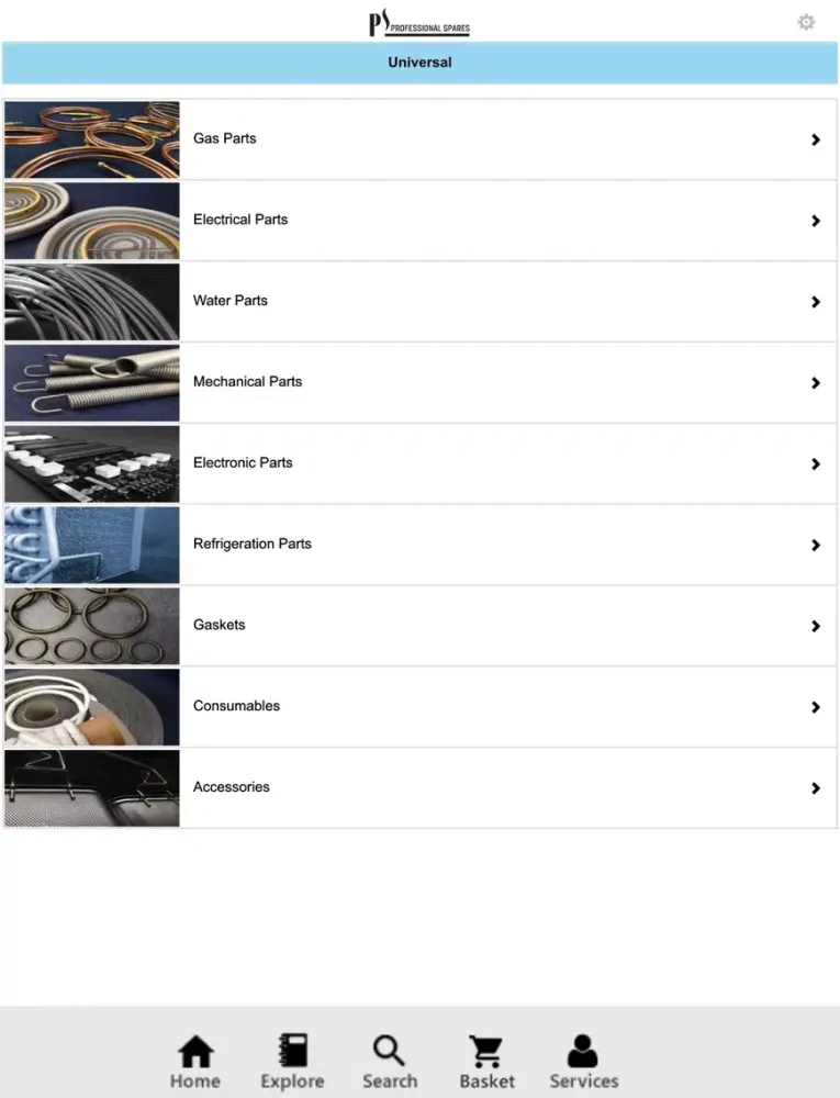Professional Spares iPad  Ekran Görüntüleri