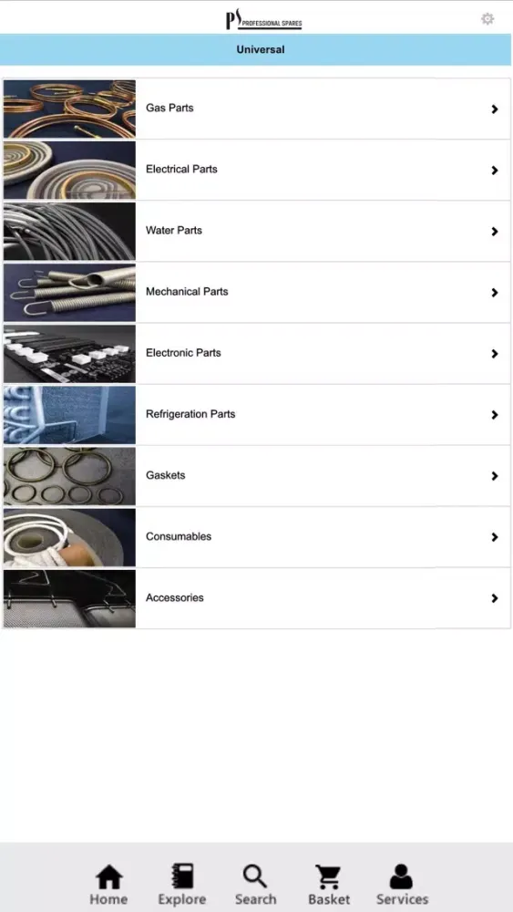 Professional Spares Ekran Görüntüleri