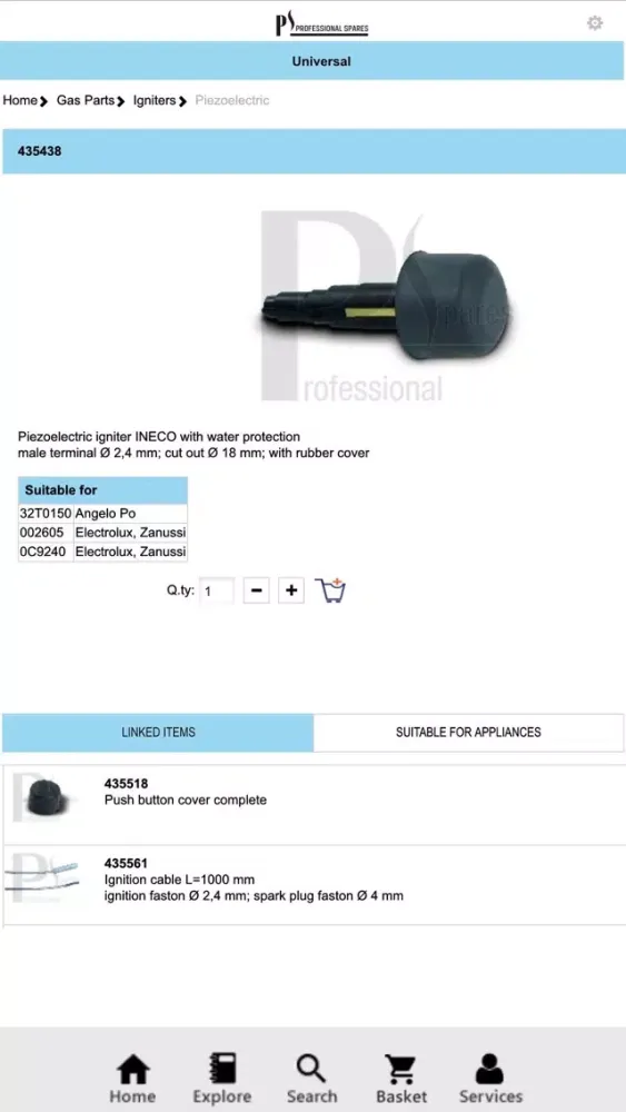 Professional Spares Ekran Görüntüleri