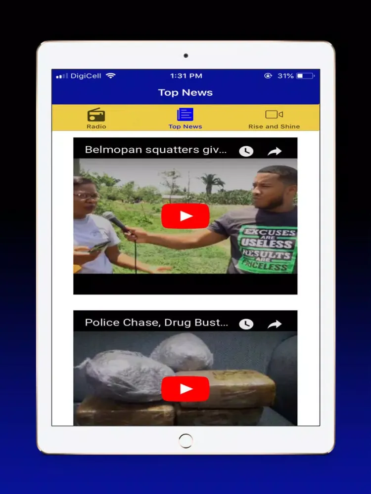 Screenshot di Plus Radio Belize iPad 