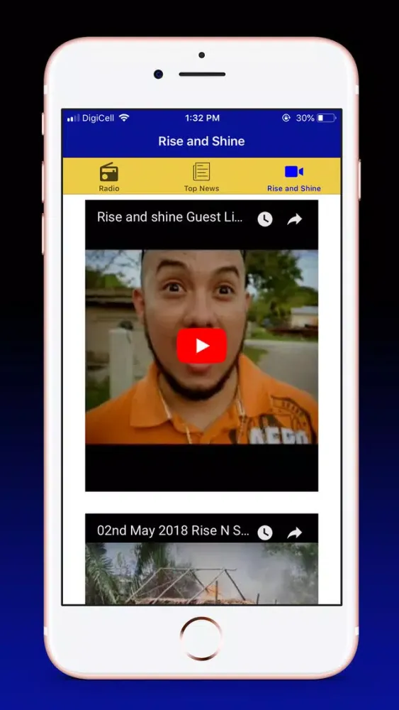 Screenshot di Plus Radio Belize