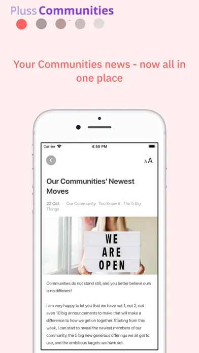 Pluss Communities سکرین شاٹس