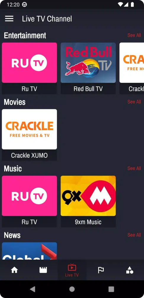 Mflix Watch Movies & Live TV Screenshots