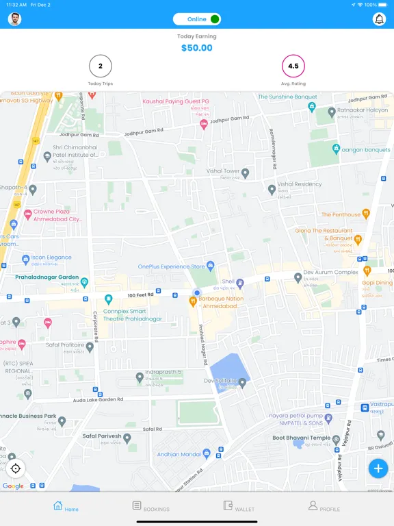 Tangkapan layar PlusXDelivery Driver iPad 