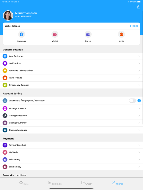 PlusXDelivery Sender iPad 应用截图