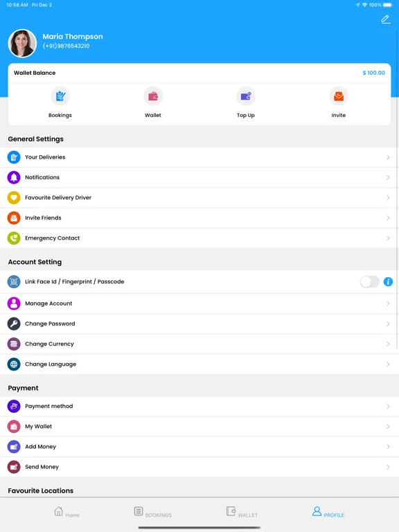 PlusXDelivery Sender iPad 应用截图