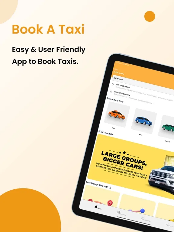 ProTaxi User iPad  스크린샷