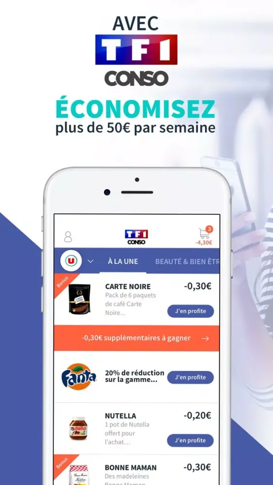 ภาพหน้าจอของ TF1 Conso : bons de réduction