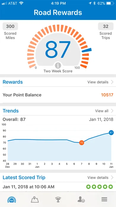 Zrzuty ekranu RoadRewards