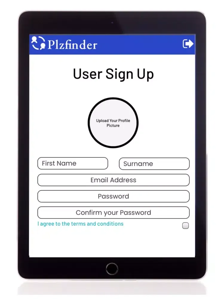 Tangkapan skrin Plzfinder iPad 