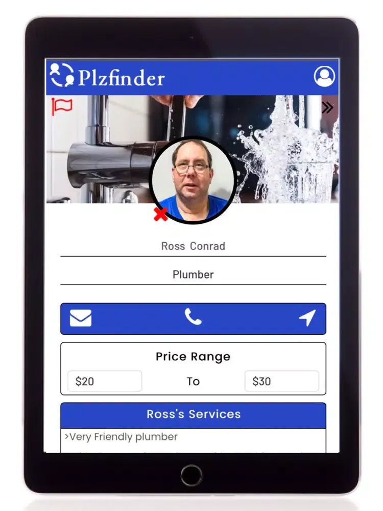 Tangkapan skrin Plzfinder iPad 
