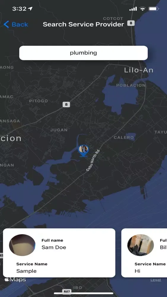 Tangkapan skrin Plzfinder